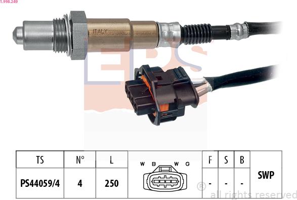 EPS 1.998.249 - Lambda zonde autospares.lv