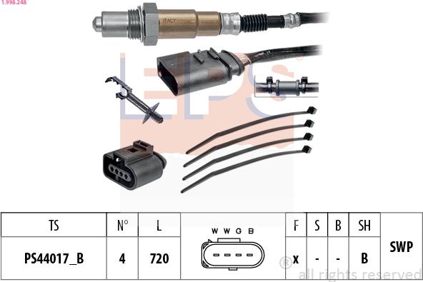 EPS 1.998.248 - Lambda zonde autospares.lv