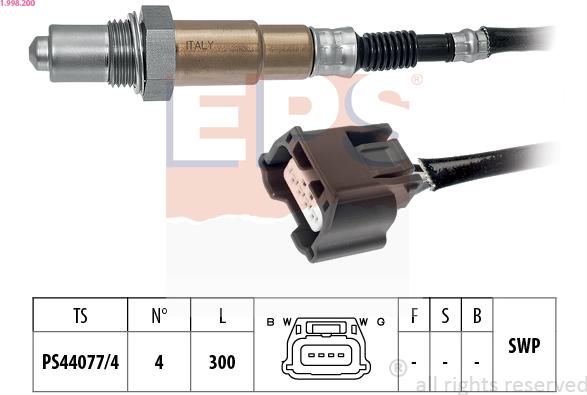 EPS 1.998.200 - Lambda zonde www.autospares.lv