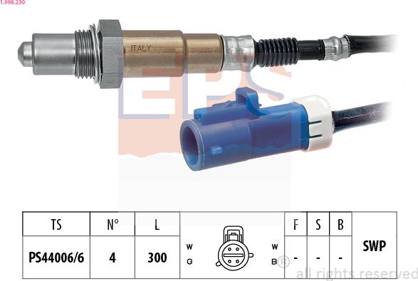 EPS 1.998.230 - Lambda zonde www.autospares.lv