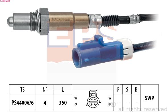 EPS 1.998.224 - Lambda zonde www.autospares.lv