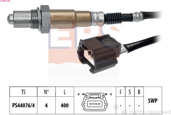 EPS 1.998.226 - Lambda zonde www.autospares.lv