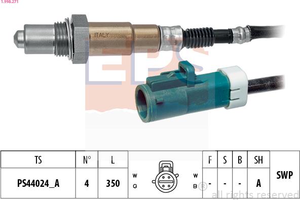 EPS 1.998.271 - Lambda zonde autospares.lv