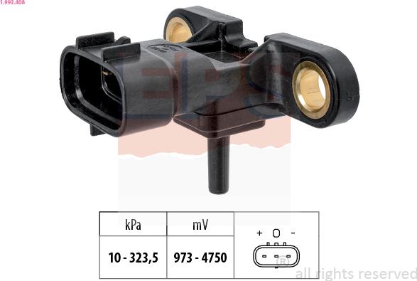 EPS 1.993.408 - Devējs, Pūtes spiediens www.autospares.lv