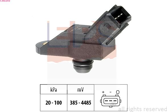 EPS 1.993.010 - Датчик давления воздуха, высотный корректор www.autospares.lv