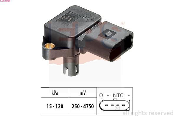 EPS 1.993.084 - Air Pressure Sensor, height adaptation www.autospares.lv