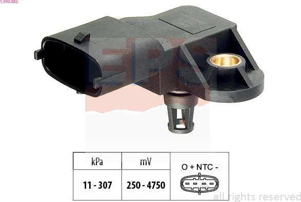 EPS 1.993.082 - Датчик давления воздуха, высотный корректор www.autospares.lv