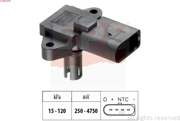 EPS 1.993.074 - Air Pressure Sensor, height adaptation www.autospares.lv