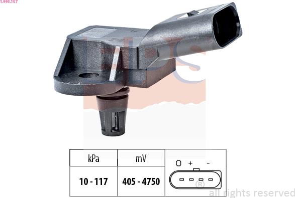 EPS 1.993.157 - Air Pressure Sensor, height adaptation www.autospares.lv