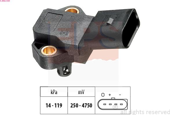 EPS 1.993.101 - Gaisa spiediena devējs, Augstuma regulēšana www.autospares.lv