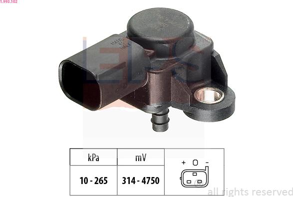 EPS 1.993.102 - Gaisa spiediena devējs, Augstuma regulēšana www.autospares.lv