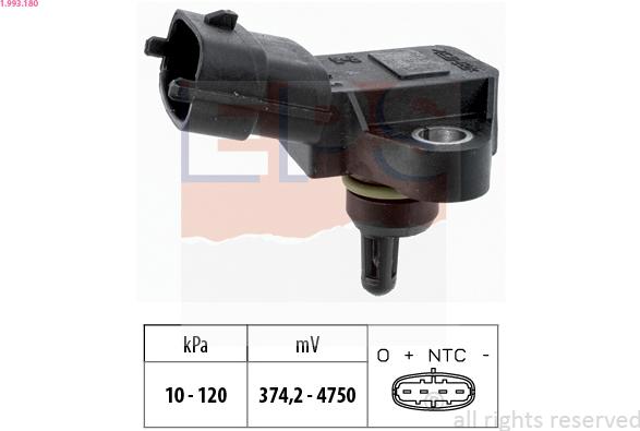 EPS 1.993.180 - Gaisa spiediena devējs, Augstuma regulēšana www.autospares.lv