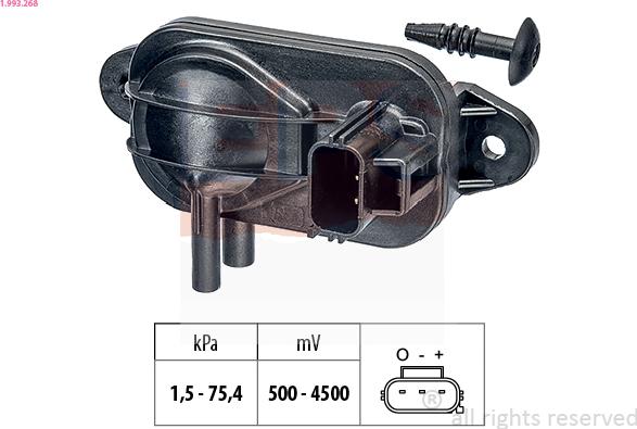 EPS 1.993.268 - Gaisa spiediena devējs, Augstuma regulēšana www.autospares.lv