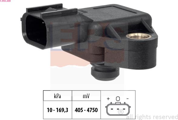 EPS 1.993.209 - Gaisa spiediena devējs, Augstuma regulēšana www.autospares.lv