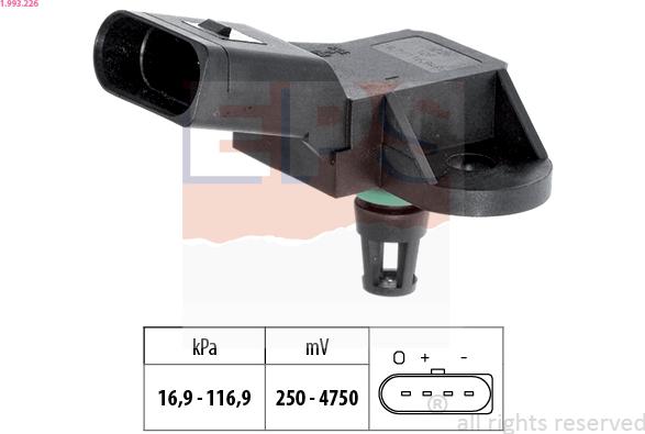 EPS 1.993.226 - Gaisa spiediena devējs, Augstuma regulēšana www.autospares.lv