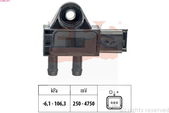 EPS 1.993.271 - Devējs, Izplūdes gāzu spiediens www.autospares.lv