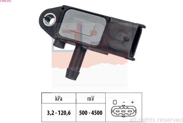 EPS 1.993.273 - Devējs, Izplūdes gāzu spiediens www.autospares.lv