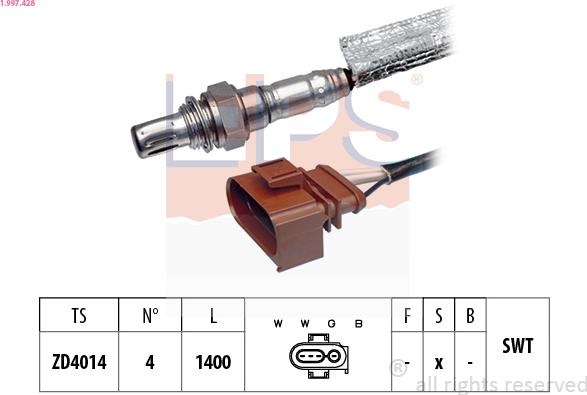 EPS 1.997.428 - Lambda zonde www.autospares.lv