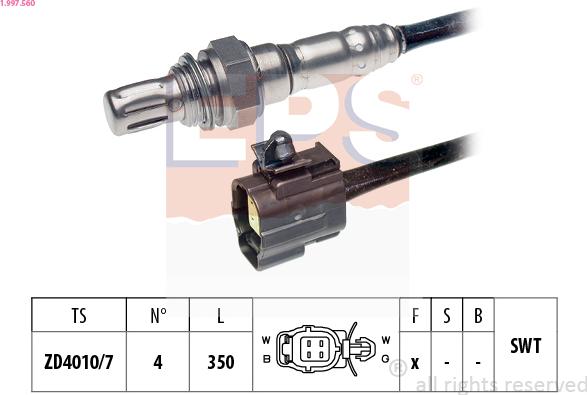 EPS 1.997.560 - Lambda zonde www.autospares.lv