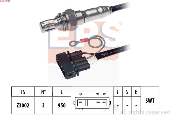 EPS 1.997.044 - Lambda zonde www.autospares.lv