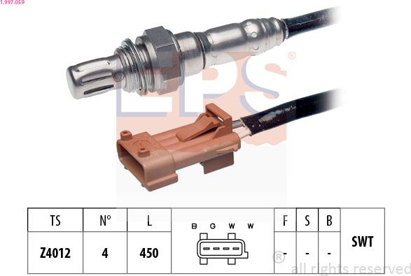 EPS 1.997.059 - Lambda zonde www.autospares.lv