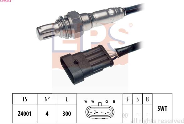 EPS 1.997.054 - Lambda zonde www.autospares.lv