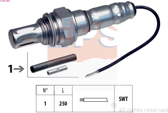 EPS 1.997.001 - Лямбда-зонд, датчик кислорода www.autospares.lv