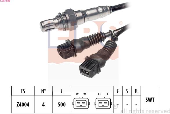 EPS 1.997.036 - Lambda zonde autospares.lv