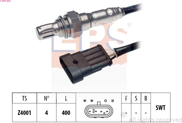 EPS 1.997.021 - Lambda zonde autospares.lv