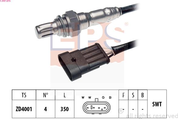 EPS 1.997.075 - Lambda zonde www.autospares.lv