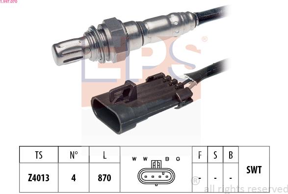 EPS 1.997.070 - Lambda zonde www.autospares.lv