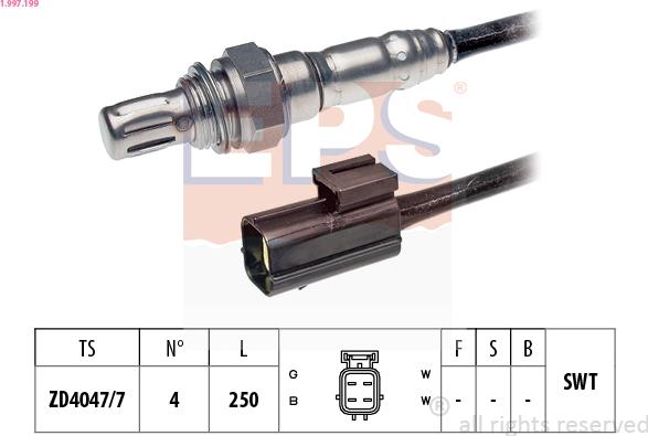 EPS 1.997.199 - Lambda zonde www.autospares.lv