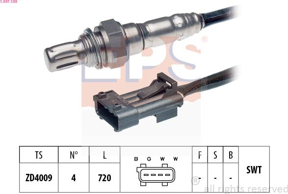 EPS 1.997.109 - Lambda zonde www.autospares.lv