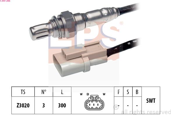 EPS 1.997.396 - Lambda zonde autospares.lv