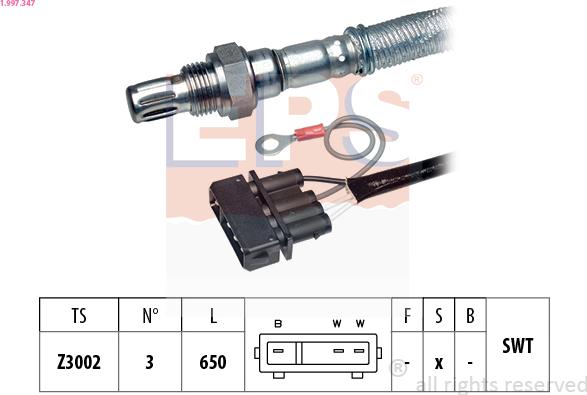 EPS 1.997.347 - Lambda Sensor www.autospares.lv