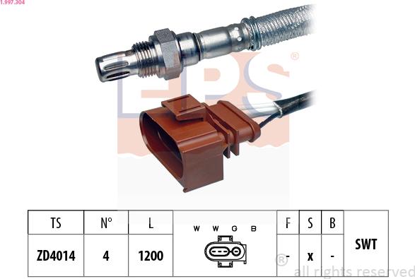 EPS 1.997.304 - Lambda zonde www.autospares.lv