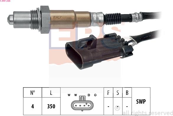 EPS 1.997.336 - Lambda zonde autospares.lv