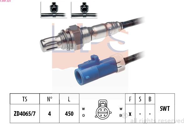 EPS 1.997.321 - Lambda zonde autospares.lv