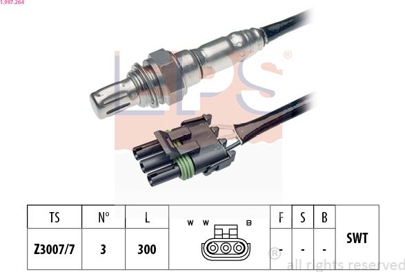 EPS 1.997.264 - Lambda Sensor www.autospares.lv