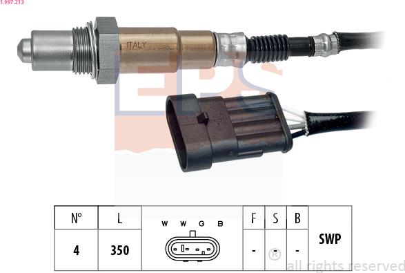 EPS 1.997.213 - Lambda zonde www.autospares.lv