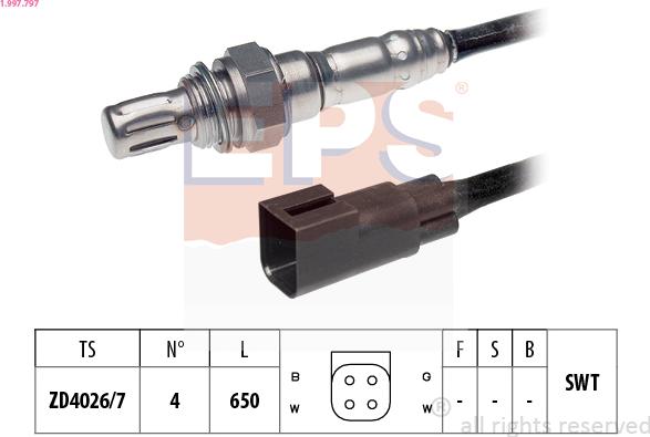 EPS 1.997.797 - Lambda Sensor www.autospares.lv