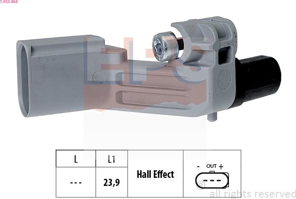 EPS 1.953.464 - Sensor, crankshaft pulse www.autospares.lv