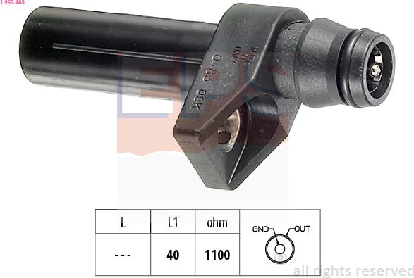 EPS 1.953.483 - Датчик импульсов, коленвал www.autospares.lv