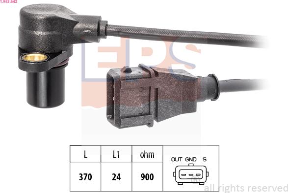 EPS 1.953.842 - Impulsu devējs, Kloķvārpsta www.autospares.lv