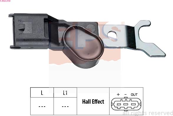 EPS 1.953.310 - Devējs, Sadales vārpstas stāvoklis www.autospares.lv