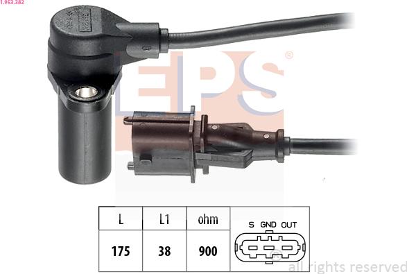 EPS 1.953.382 - Impulsu devējs, Kloķvārpsta www.autospares.lv