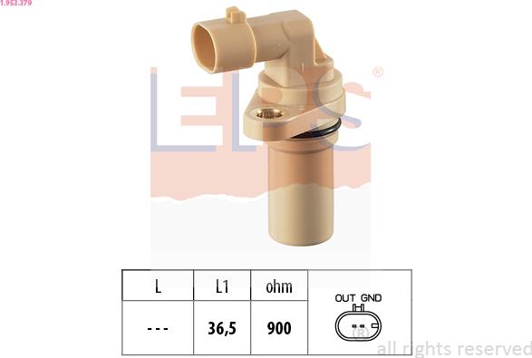 EPS 1.953.379 - Датчик импульсов, коленвал www.autospares.lv