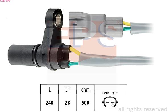 EPS 1.953.375 - Rotācijas frekvences devējs, Automātiskā pārnesumkārba www.autospares.lv