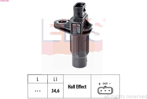 EPS 1.953.762 - Датчик импульсов, коленвал www.autospares.lv