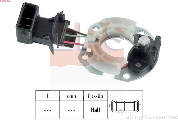 EPS 1.906.223 - Sensor, ignition pulse www.autospares.lv